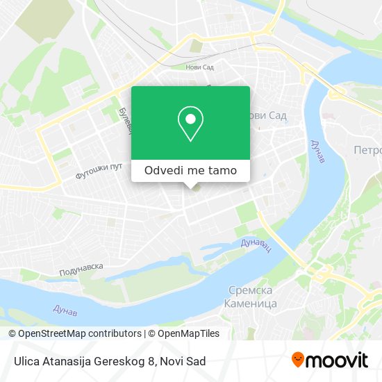 Ulica Atanasija Gereskog 8 mapa