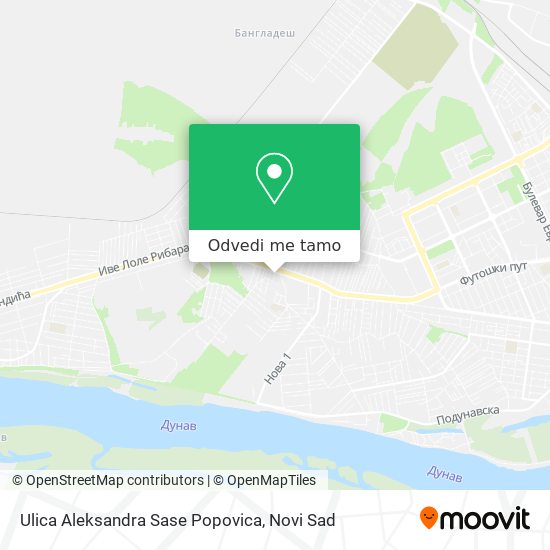 Ulica Aleksandra Sase Popovica mapa