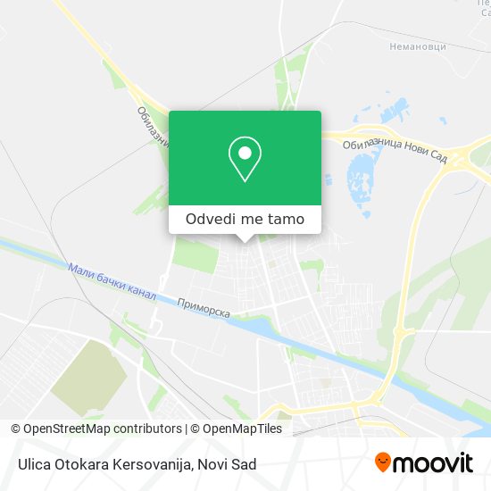 Ulica Otokara Kersovanija mapa