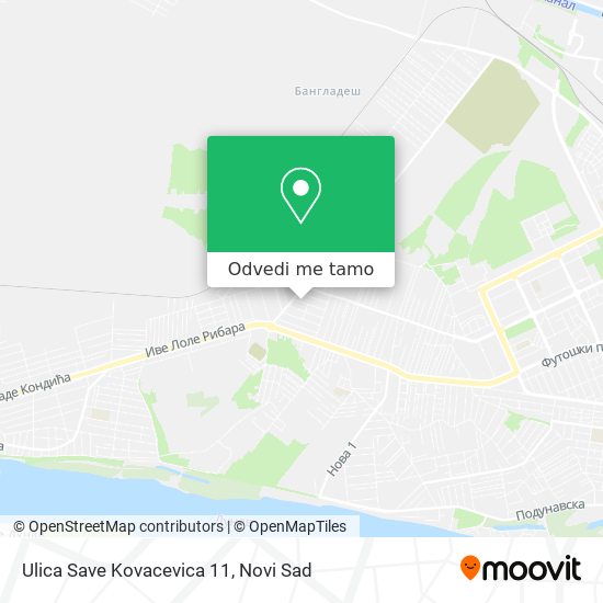 Ulica Save Kovacevica 11 mapa