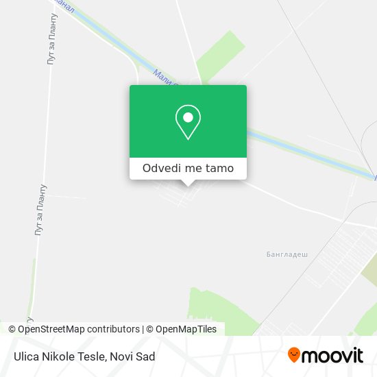 Ulica Nikole Tesle mapa