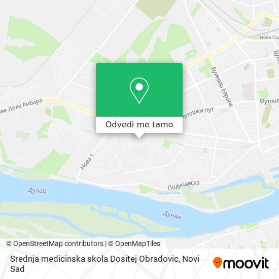 Srednja medicinska skola Dositej Obradovic mapa