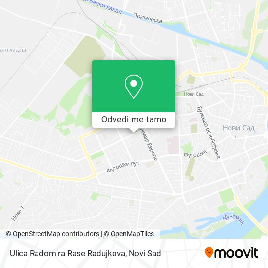 Ulica Radomira Rase Radujkova mapa