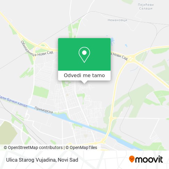 Ulica Starog Vujadina mapa