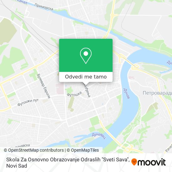 Skola Za Osnovno Obrazovanje Odraslih "Sveti Sava" mapa