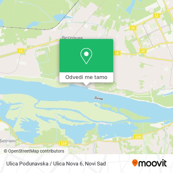 Ulica Podunavska / Ulica Nova 6 mapa