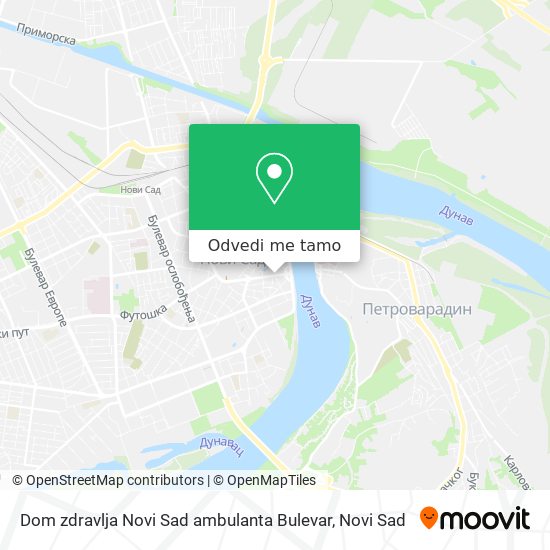 Dom zdravlja Novi Sad ambulanta Bulevar mapa