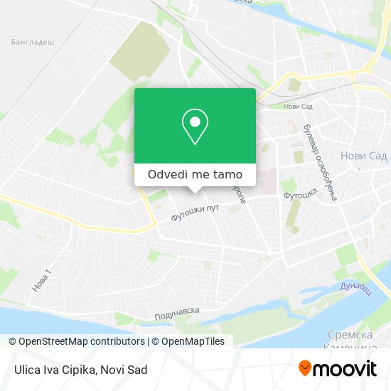 Ulica Iva Cipika mapa