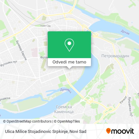Ulica Milice Stojadinovic Srpkinje mapa