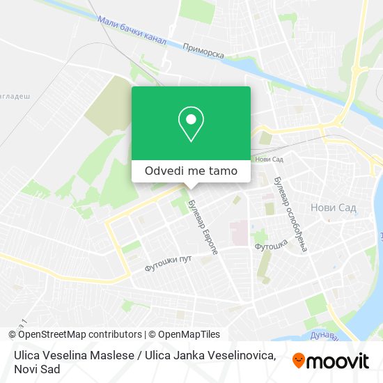 Ulica Veselina Maslese / Ulica Janka Veselinovica mapa