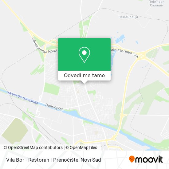 Vila Bor - Restoran I Prenoćište mapa