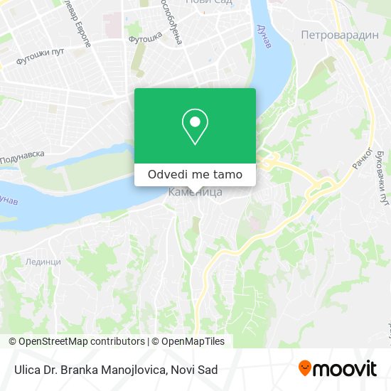 Ulica Dr. Branka Manojlovica mapa