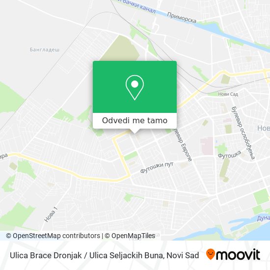 Ulica Brace Dronjak / Ulica Seljackih Buna mapa