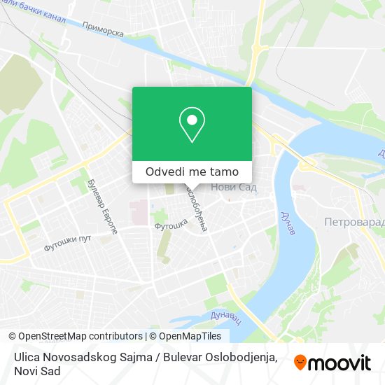 Ulica Novosadskog Sajma / Bulevar Oslobodjenja mapa