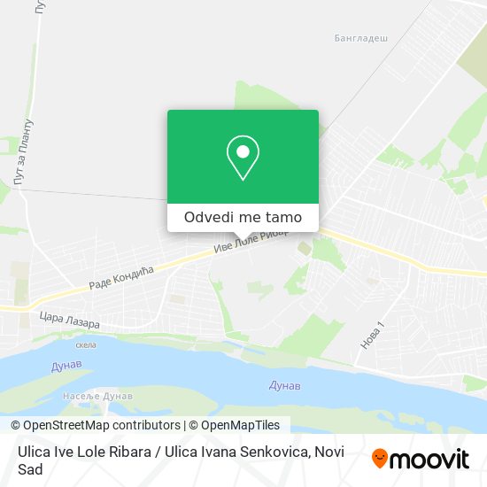 Ulica Ive Lole Ribara / Ulica Ivana Senkovica mapa