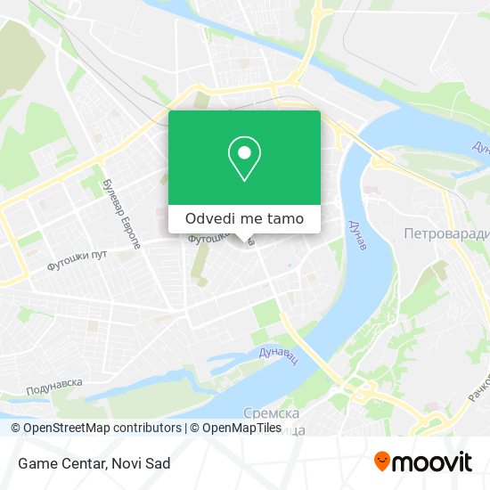 Game Centar mapa