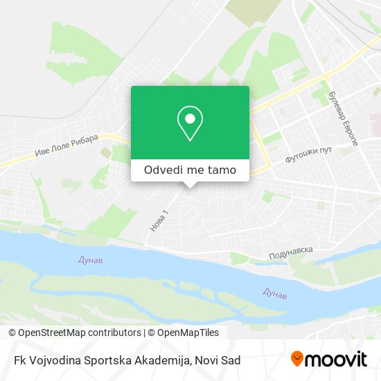 Fk Vojvodina Sportska Akademija mapa