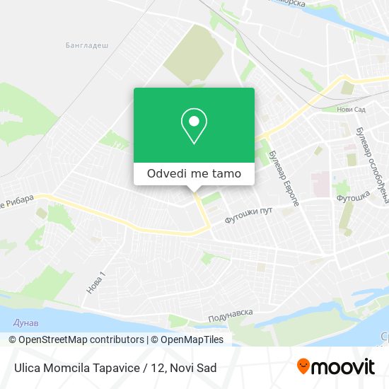 Ulica Momcila Tapavice / 12 mapa