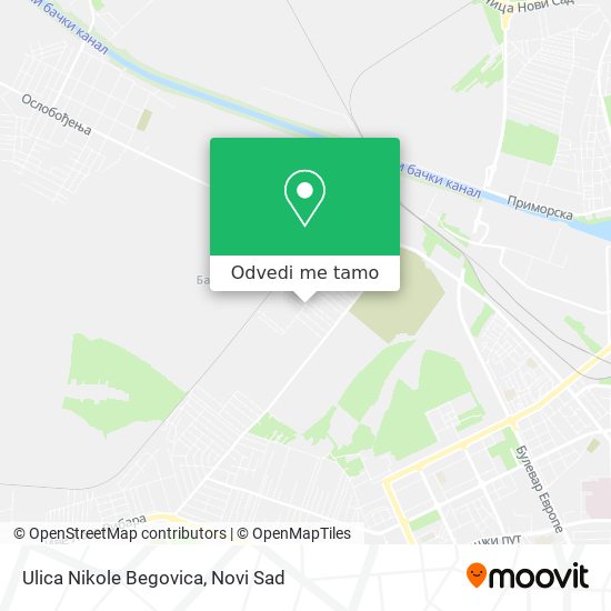 Ulica Nikole Begovica mapa