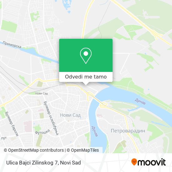Ulica Bajci Zilinskog 7 mapa