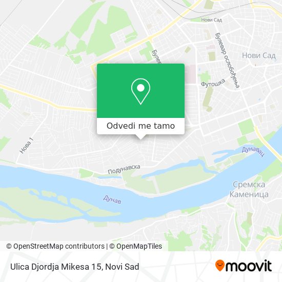 Ulica Djordja Mikesa 15 mapa