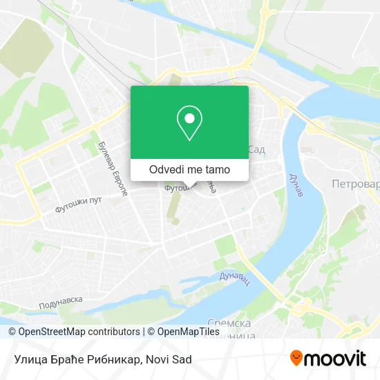 Улица Браће Рибникар mapa