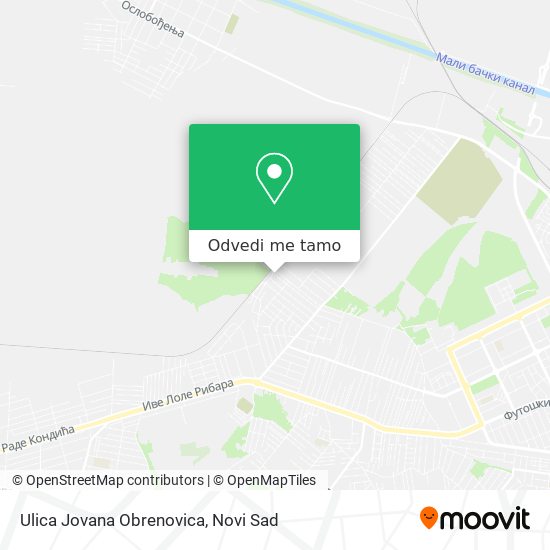 Ulica Jovana Obrenovica mapa