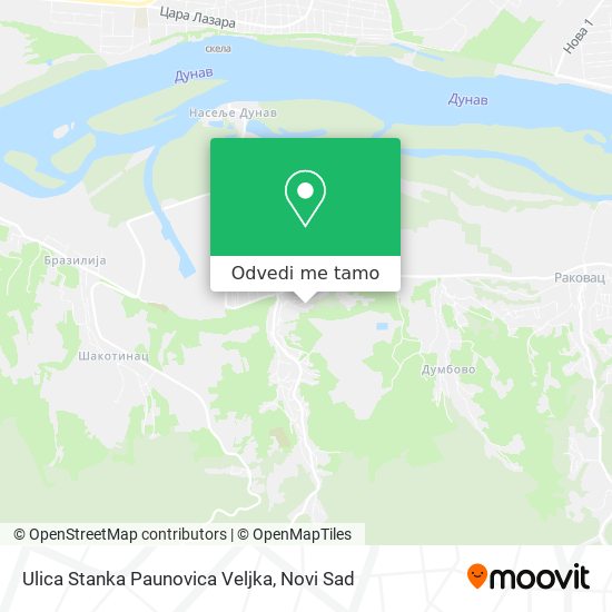 Ulica Stanka Paunovica Veljka mapa