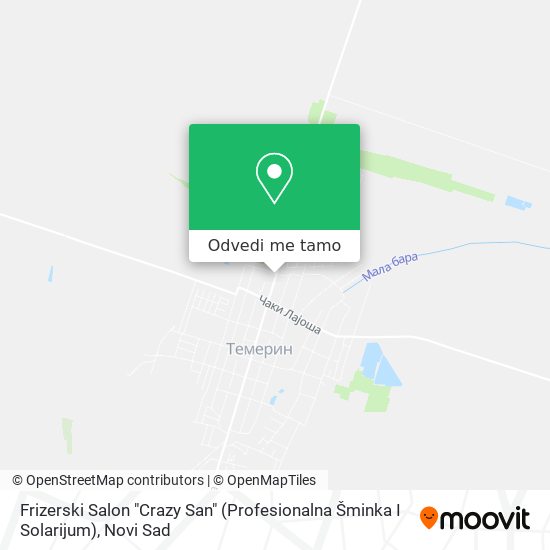 Frizerski Salon "Crazy San" (Profesionalna Šminka I Solarijum) mapa