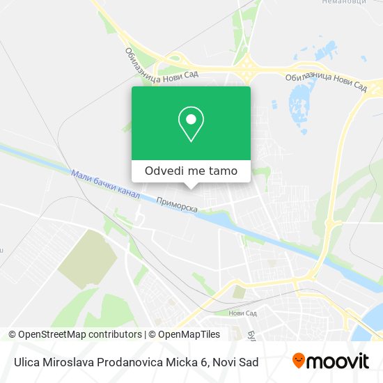 Ulica Miroslava Prodanovica Micka 6 mapa