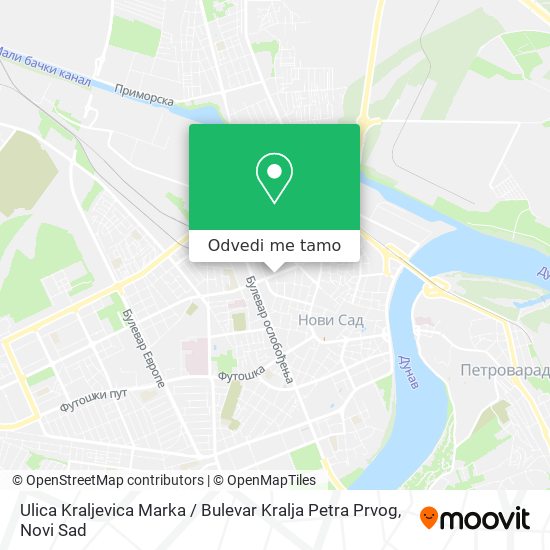 Ulica Kraljevica Marka / Bulevar Kralja Petra Prvog mapa