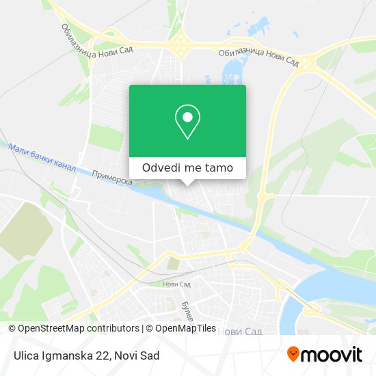 Ulica Igmanska 22 mapa