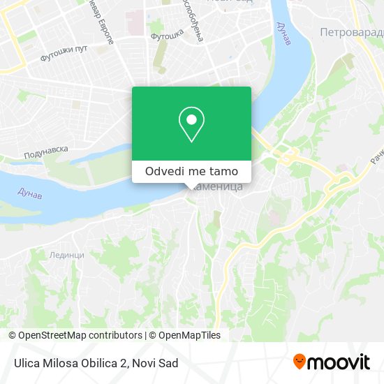 Ulica Milosa Obilica 2 mapa