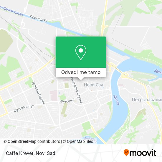 Caffe Krevet mapa