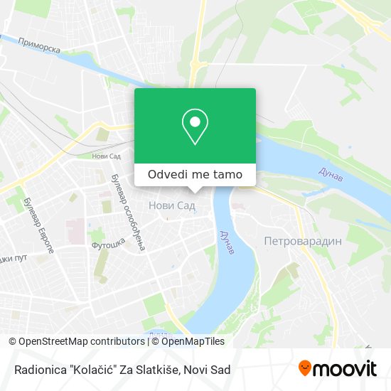 Radionica "Kolačić" Za Slatkiše mapa