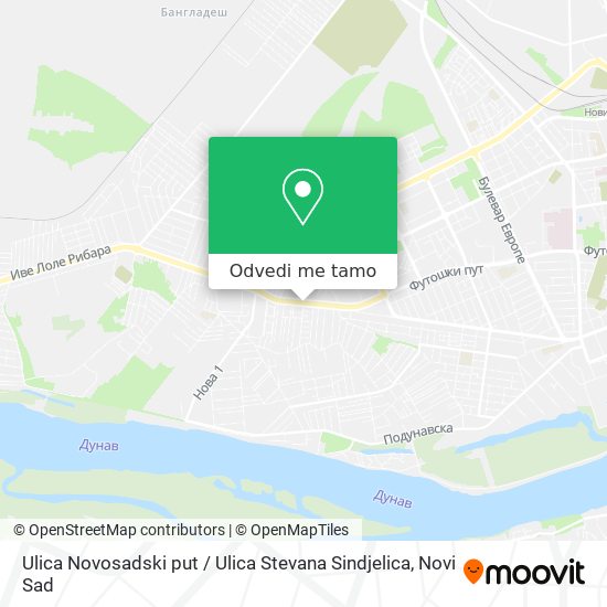 Ulica Novosadski put / Ulica Stevana Sindjelica mapa