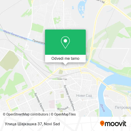 Улица Шајкашка 37 mapa