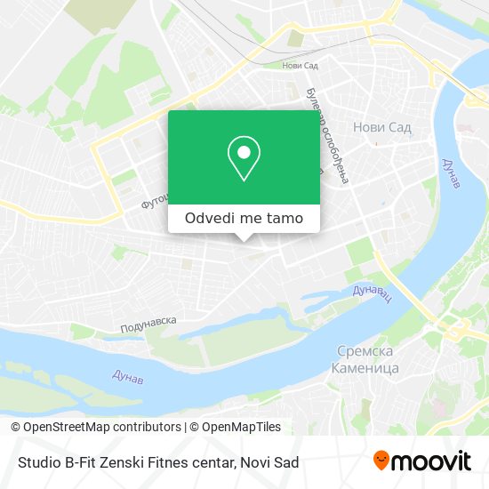 Studio B-Fit Zenski Fitnes centar mapa