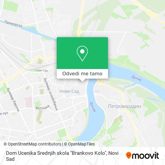 Dom Ucenika Srednjih skola "Brankovo Kolo" mapa