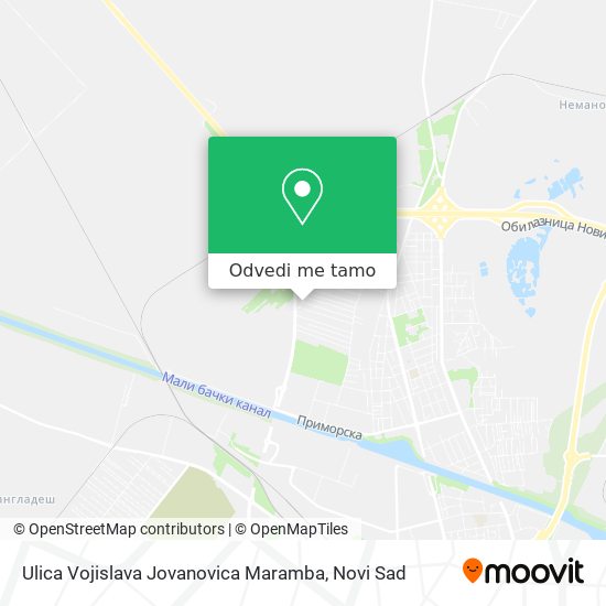 Ulica Vojislava Jovanovica Maramba mapa