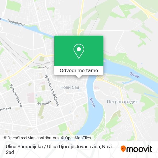 Ulica Sumadijska / Ulica Djordja Jovanovica mapa