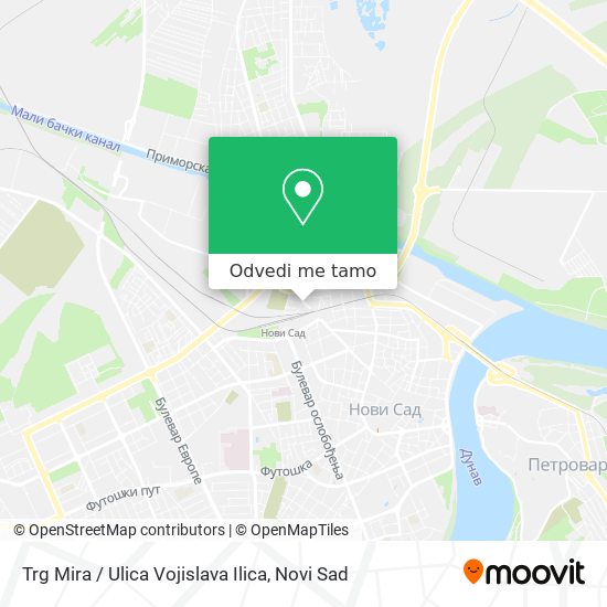 Trg Mira / Ulica Vojislava Ilica mapa