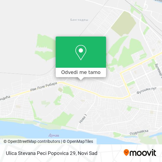 Ulica Stevana Peci Popovica 29 mapa