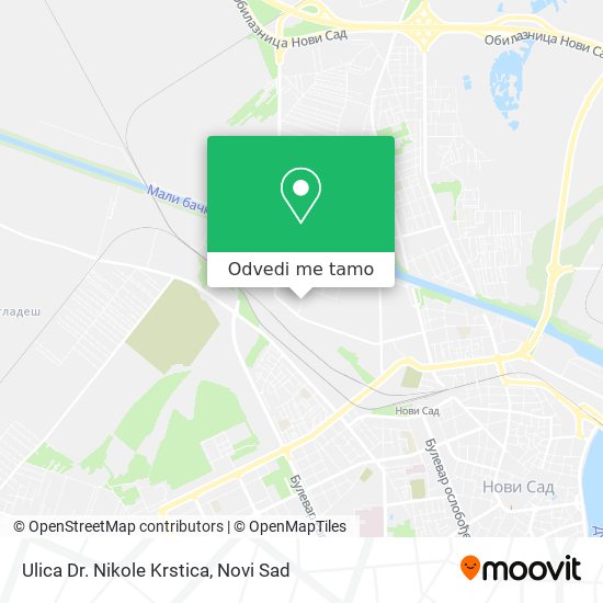 Ulica Dr. Nikole Krstica mapa