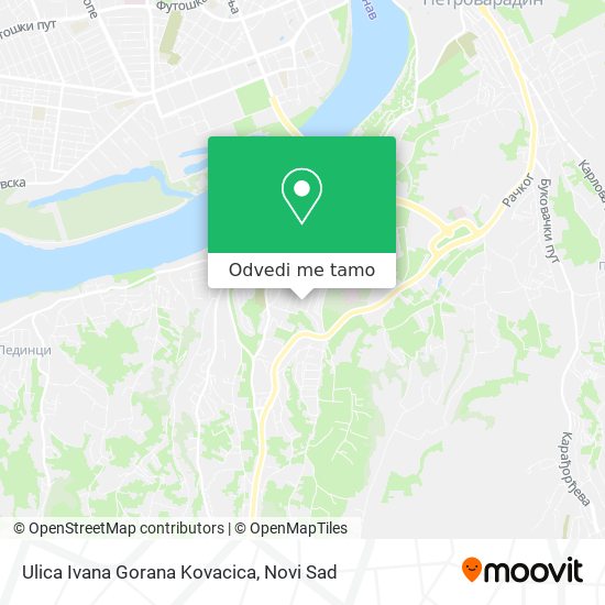 Ulica Ivana Gorana Kovacica mapa