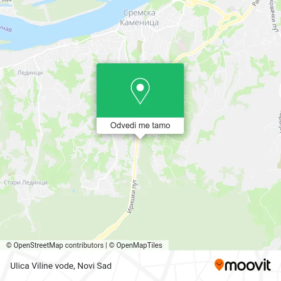 Ulica Viline vode mapa