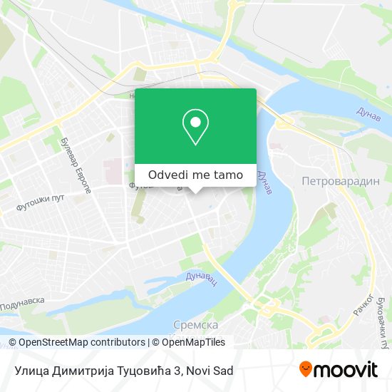 Улица Димитрија Туцовића 3 mapa