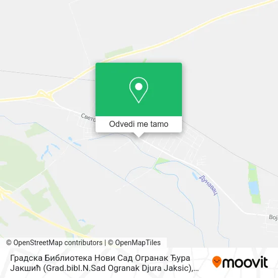 Градска Библиотека Нови Сад Огранак Ђура Јакшић (Grad.bibl.N.Sad Ogranak Djura Jaksic) mapa