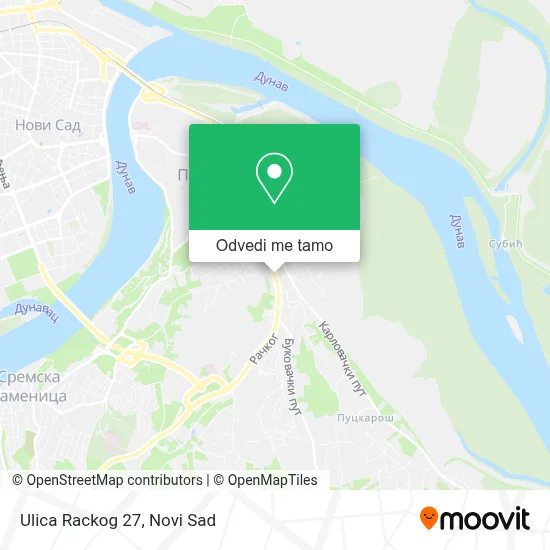 Ulica Rackog 27 mapa