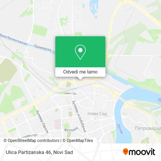 Ulica Partizanska 46 mapa